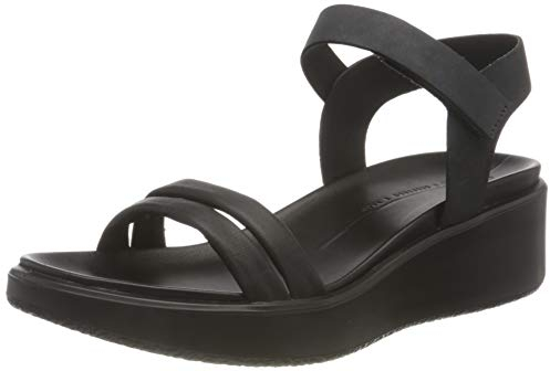 ECCO Women's Flowt Wedge Lx W Heeled Sandal, Black, 6 UK