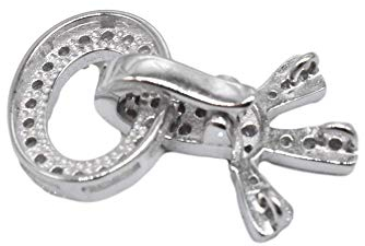 Verbinder für Perlenarmband, Halskette, 3 Stränge, aus Sterlingsilber, Verschluss mit Zirkonia, Perlenverschluss, 925er Silber, glänzender Verschluss