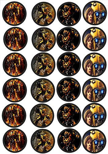 24 Muffin & Cupcake Aufleger Premium Esspapier Bumblebee C1