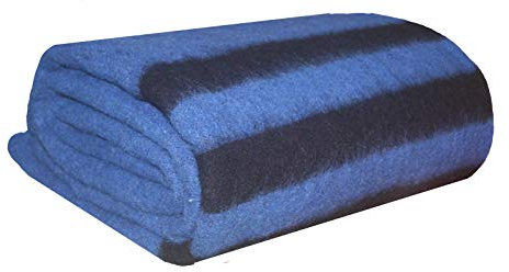 Wolldecke aus Schurwolle, Tagesdecke, Wolle, Schafwolle, Campingdecke, Lamdecke (140 x 200 cm Militär ca.2kg Gewicht)