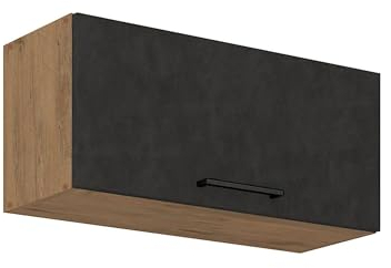 Vigo Kurzhängeschrank 80 cm Eiche Lancelot Matera Grau Küchenzeile Küchenblock
