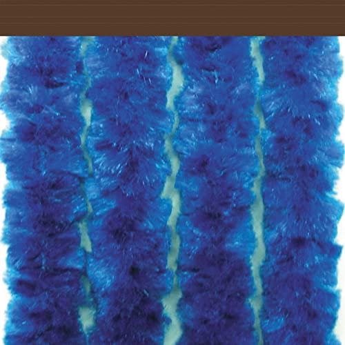 Tenda antimosche Moschiera Ciniglia Extra vellutata ø42 mm, Vari colori/misure, Porte esterne/interne, Divisori, Negozio, Camper ottima Schermatura 100% MADE in ITALY (120 x 230H cm, Blu)