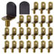 Ruidee 30 Stück Regalstützen L Form Metall Regalträger Bodenträger für Schrank Bücherregal Support (Bronze)