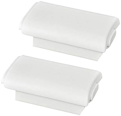ohfruit 2Pcs AA Batteria Plastica Dura Posteriore Del Supporto Della Copertura Protezione Per Xbox 360 Bianco