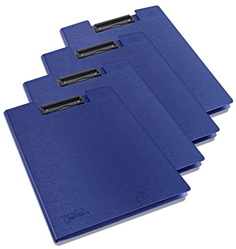 Rapesco 1698 Germ-Savvy Antibakteriell, Klemmbrettmappe A4, Blau, 4 Stück