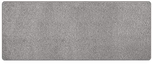 Primaflor Kurzflor Wohnzimmerteppich - Mumbai, Silber, 80x200 cm, Viele Größen und Farben, Moderner Teppich für Kinderzimmer, Arbeits- und Schlafzimmer, Fußbodenheizung geeigneter Teppichläufer