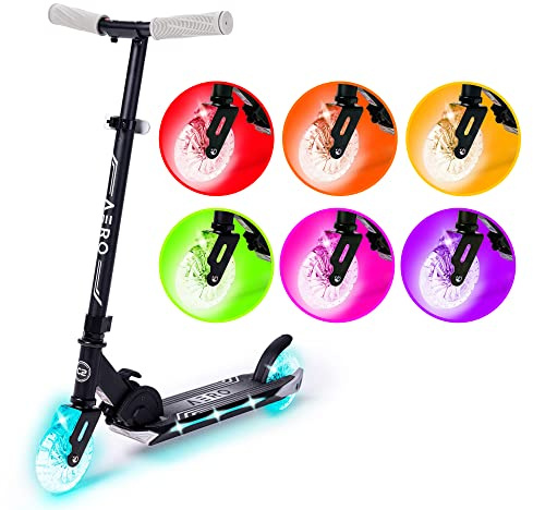 AERO MOBILITY Two-Wheel Kick Scooter for Kids 5-7 with Dynamic RGB Lights