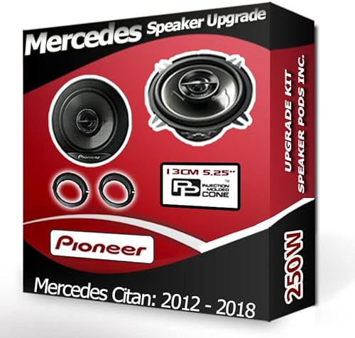 Citan Speaker upgrade Front Door Pioneer car speakers 5.25 13cm 250W