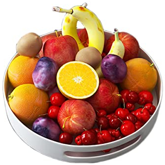 Lazy Susan Turntable Spice Rack, Metal Rotating Tray Organizer for Cabinet Countertop Cupboard Table in Kitchen or Pantry (Steel 25cm 10 inches) (White)