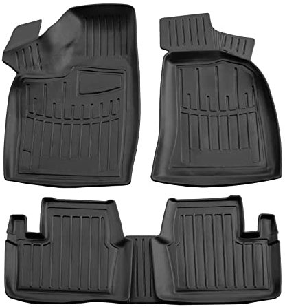 SCOUTT | 3D TPE Gummifußmatten Gummimatten Passend Für XC90 ab 2014, Schwarz, Anti-Rutsch, Abwaschbar, Allwetter, Hohes Rand, 5-Tlg