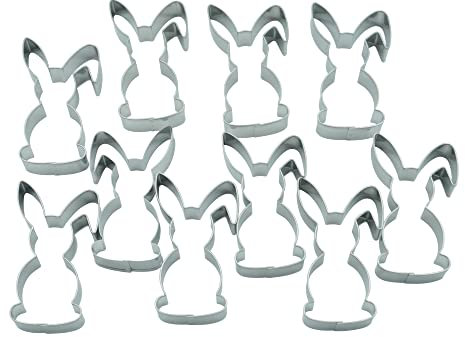 BekkiB - 10er-Set Tassenausstecher Hase - Ausstecher für Tassenkekse in Osterhasenform - Ausstecher ist spülmaschinengeeignet - 8821610