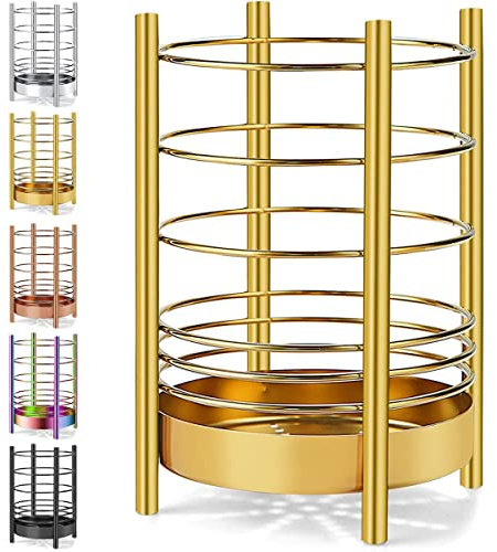 Evanda Desktop Utensil Holder, Gold Stainless Steel Cutlery Holder, Kitchen Cooking Utensils, Spoon Holder, Cutlery And Kitchenware Sorters