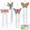 Diamond Painting 5D Windspiele Doppelseitige Diamant Malerei Sonnenfänger 4tlg Schmetterling Kolibri Wind Chimes Anhänger Set Bastelset für Fensterdeko Gartendeko Bastelhandwerk