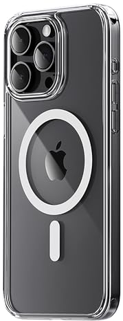 RHOADA Clear Case for iPhone 15 Pro Case Magnetic with Compatible Magsafe Wireless Charging Hard Acrylic Ultra Slim Drop Protection Back Cover
