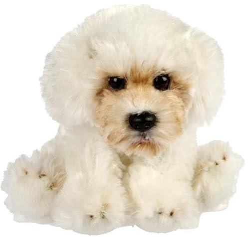 Malteser Doodle Kuscheltier Hund weiß Plüschtier Schnuffelhund INDY