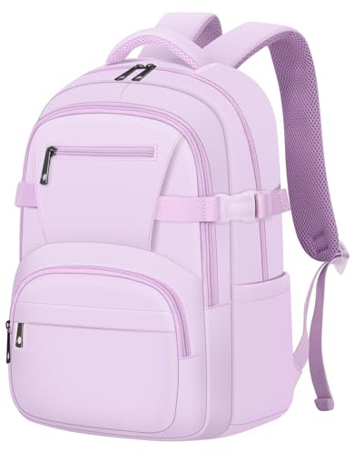 AFGWK Cute Backpack for School Girls Kids Aesthetic School Bag Backpack for Women Travel Laptop Child Bookbags, Purple, Modern