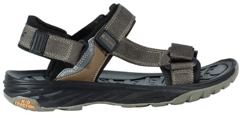 HI-TEC - Sandalias Deportivas Hombre Verano ULA RAFT | Sandalias Trekking Hombre, Senderismo, Punta Abierta | Ligeras, Cómodas, Ideales para Exterior, Montaña, Playa | Olive/Black/Yellow, 45