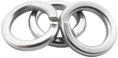 Fajoeda 50 Pezzi Rondella a Molla M8 A2 V2A, in Acciaio Inox Serratura a Molla Piatta e Molla 8 mm, Forma B, Secondo DIN 127