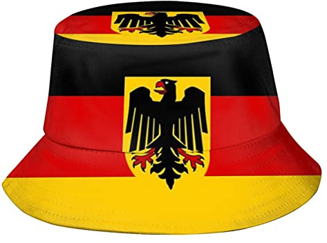 Zltegako Fischerhut mit Deutschland-Flagge, lustiger Strand, Fischerhut, Sonne, breite Krempe, Kappe für Damen, Herren und Teenager