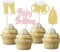 Rsstarxi 24 Pack Baby is Brewing Cupcake Toppers Baby Bottle and Beer Mug Cupcake Picks Gender Reveal Cake Decorations for Cheers Baby Shower Birthday Party Decorations Pink