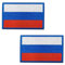 2 Pack Russian Flag Embroidered Patch Hook Loop Or Iron On Embroidery Badge Cloth Russians Flags Military Tactical Patch for Clothes Hat Backpacks Pride Decorations