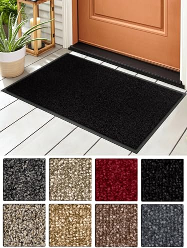 Carpet Diem Prestige Schmutzfangmatte schön und haltbar, Premium Fußmatte innen & außen - Sauberlaufmatte für Eingangsbereich, Flur & Haustür - Schwarz 80x120 cm