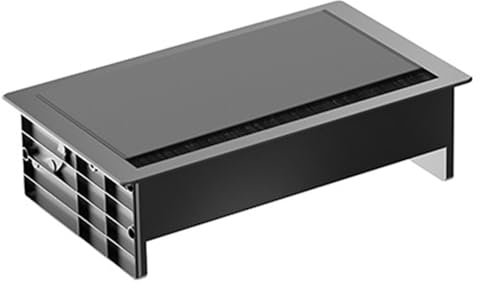 Desktop-Steckdose, Universalsteckdose mit Universal Serial Bus-Aufladung, Pop-Up-Abdeckung aus schwarz-silberner Aluminiumlegierung für Konferenzräume,Silver