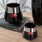 FINK Teelichthalter Set Jona 2-teilig - Kerzenglas Windlichter Glas Set - Kerzengläser Farben: Schwarz/Silber - Höhe 9/13 cm