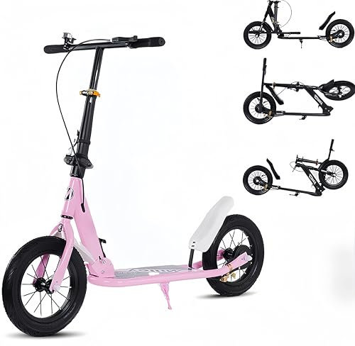 XXL Big Wheel Scooter Kinder City Roller mit Handbremse und Bremse Klappbarer Cityroller für Kinder C