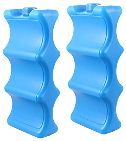 PRETYZOOM Wellenförmiger Eisbehälter für Muttermilch 2 Stück Wiederverwendbar aus Hdpe Auslaufsicher für Büro und Camping