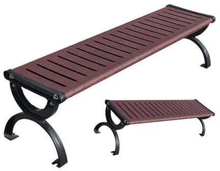 Outdoor Patio Furniture Garden Bench Chair with Cast Iron and Plastic Wood Weatherproof Loveseat for Backyard Lawn and Poolside 150x40x40cm