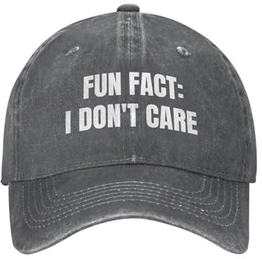 Fun Fact I Don't Care-Mütze für Männer und Frauen, Trucker-Mütze, lustige Baseball-Kappe