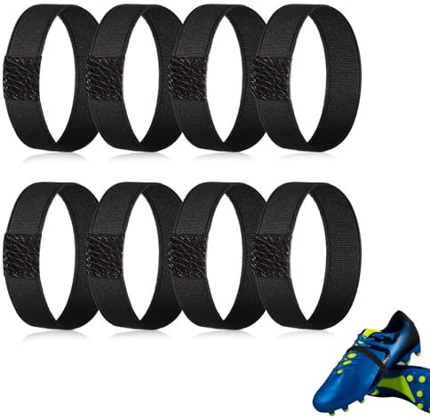 4 Paar Schnürsenkel Fixierband für Fußball, High Heels und Fußballschuhe - Reißfeste Fixierung Gegen Sich Lösende Schleifen - Stretching Band, Anti-Loose Schuhbänder