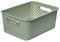 SmartStore Storage Basket with Handles in Green 11.4L (36.5x27x15cm) | Plastic Storage Bin from Recycled Plastic | Essence L Storage Box fits A4 paper| Storage with 10-year Warranty