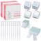 200 Stück Vorgereinigte Mikroskop Objektträger 76x26MM und 400 Stück Deckgläser 20x20MM Mikroskop Zubehör mit 10 Tropfer 3ML, Microscope Slides für Labor Biologie Wissenschaft Studium