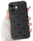 NITITOP Compatible for iPhone 16 Case Cute Cool Heart Black Design for Women Girls Soft TPU Shockproof Protective Girly for iPhone 16 - Heart