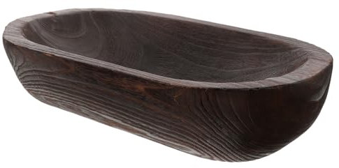 Cabilock Cuenco Decorativo De Madera Rústico para Servir para Cocina Comedor Decoración del Hogar para Masa y Comida