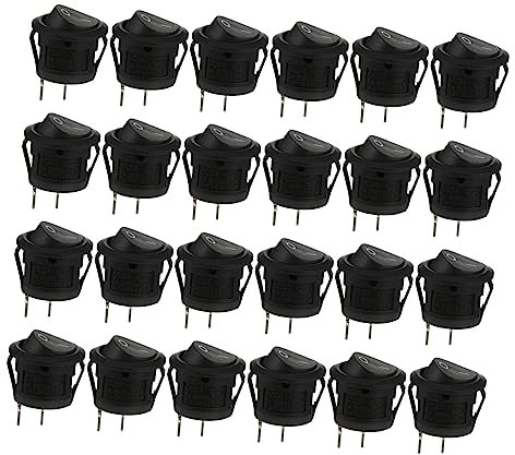 GRADENEVE 24stücke Bootsschalter Spst Kippschalter Für Auto Langlebig Idealer Ersatz Für Defekte Schalter Einfache Installation Stabil Und Zuverlässig