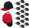 Rixotix 16 Stück Cap Halterung Wand, Huthalter Selbstklebende Kappenhalter für Wandmontage, Platzsparender Cap Organizer, Ideal für Basecaps Hüte Mützen und Zubehör