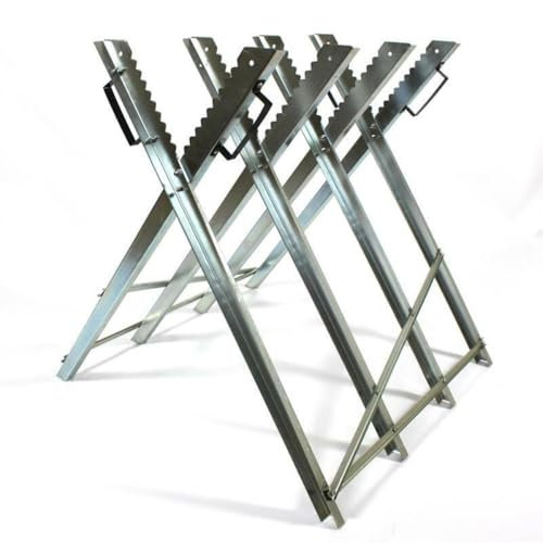 RILOOP Sägebock Holzbock Holzschneidebock Sägehilfe Metall Holzsägebock klappbar Holz