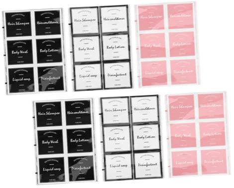 DIYEAH 6 Blätter Etiketten Für Toilettenartikel Flaschenetiketten in Reisegröße Verpackungsetiketten Für Reisen Etiketten Für Flaschen Reiseetiketten Kleine Flaschenetiketten Aufkleber