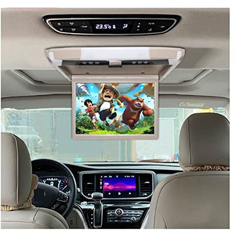 Monitor poggiatesta per sedili posteriori auto Monitor ribaltabile da 12,1 pollici Lettore HD 1080P FM Lettore DVD for auto ultra sottile Ingresso video a 2 vie Monitor LCD montato sul tetto dell'auto