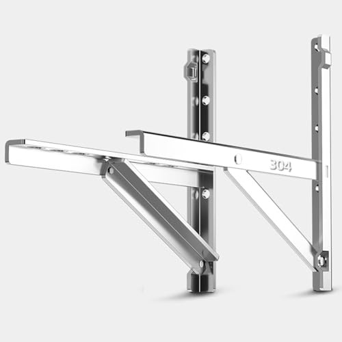 ANFUZUN.RONG 304 Stainless Steel AC Mounting Air Conditioner Brackets, Outdoor Wall Mounting Condenser Brackets for Universal Mini Split Ductless Air Conditioner Heat Pumps, Max 990 Lb Capacity