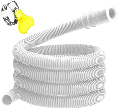 Tuyau de vidange pour climatisation, tuyau d'évacuation d'eau AC avec pince, tuyau flexible pour l'évacuation de l'eau et l'évacuation des condensats, pour climatiseurs split et machines à laver