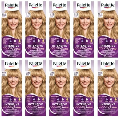 (Pack de 10) Palette Intensive Color Cream 12-46 (BW12) Natural Light Blond Hair Color – Full Box – With English Instruction Leaflet