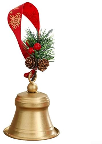 Decorative Jingle Bells For Holiday Decor Metal Christmas Bells With Twine For Festive Display(A)