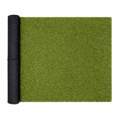 Acomoda Textil – Césped Artificial Alta Densidad 7mm para Interior Exterior. Rollo Hierba Sintética con Orificios Drenaje y Fácil Instalación para Jardín, Terraza, Piscina (Altura 7mm, 2x5m)
