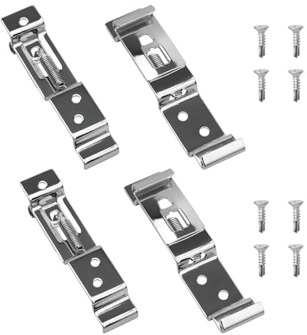 4PCS Porte Plaque Immatriculation, 120x25mm Acier Inoxydable Clips | Plaque D'immatriculation avec 8 Vis pour Immatriculation Voiture, Remorque e Camion