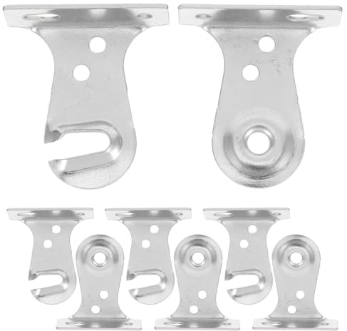 Alipis Supports pour stores enrouleurs (8 paires) : supports pour stores enrouleurs – fixations métalliques avec vis pour muraux de bureau ou de maison