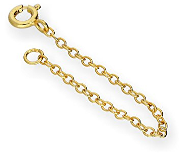 jewellerybox Gold getauchtes Sterlingsilber Zugkette Verlängerungskettchen | 7,6cm